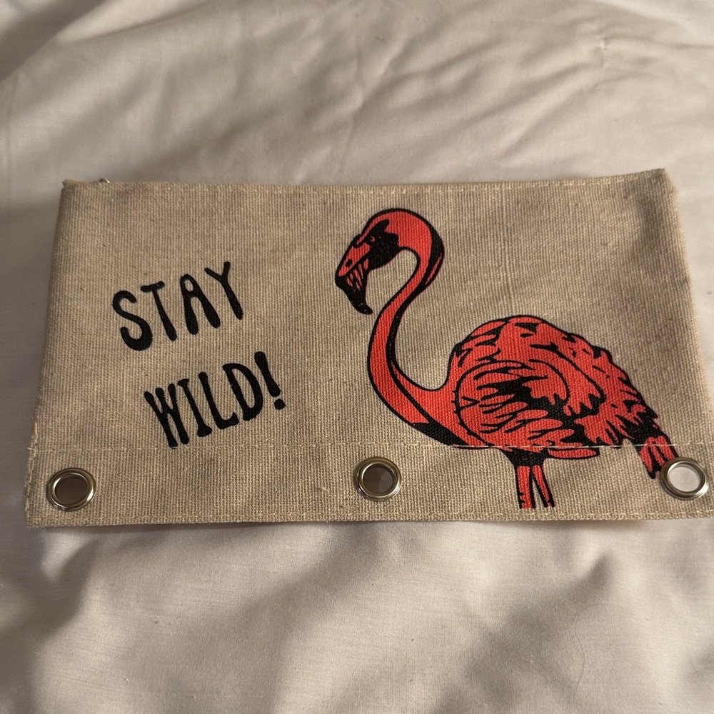 Flamingo Canvas Pouch